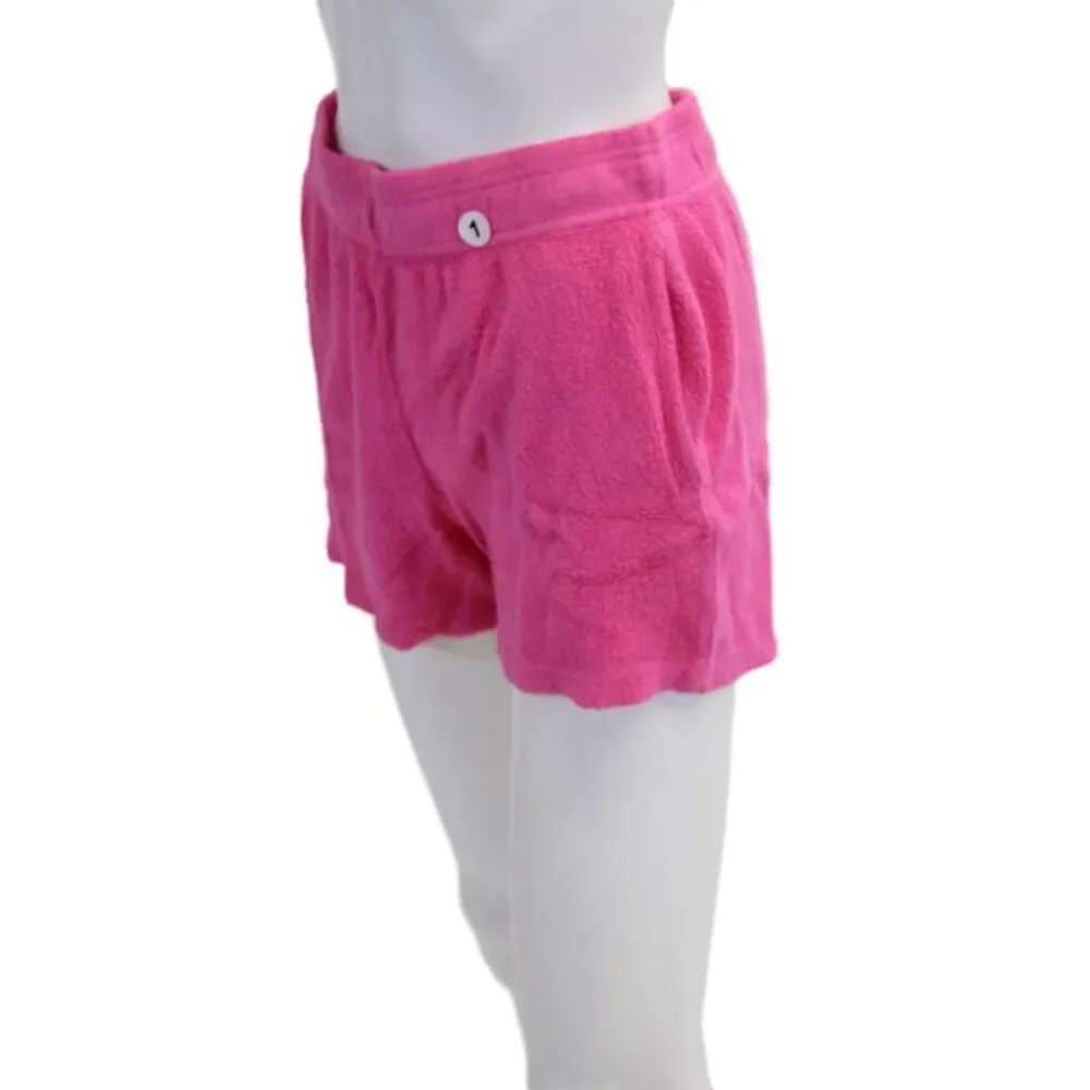 Sundry Womens Elastic Waistband Knit Short Shorts Bright Pink Cotton Size 1